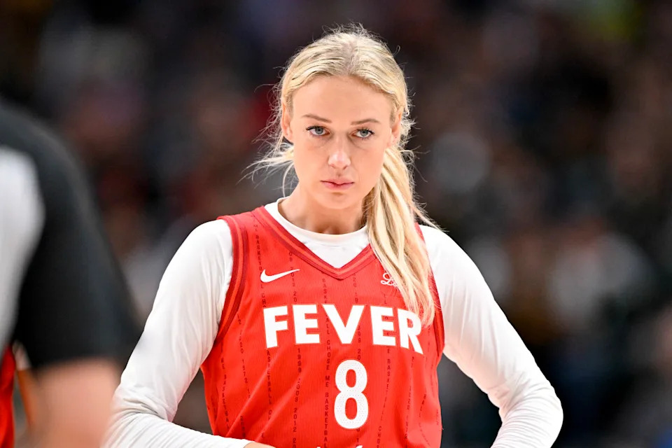 Indiana Fever guard Sophie Cunningham (8).© Jerome Miron-Imagn Images