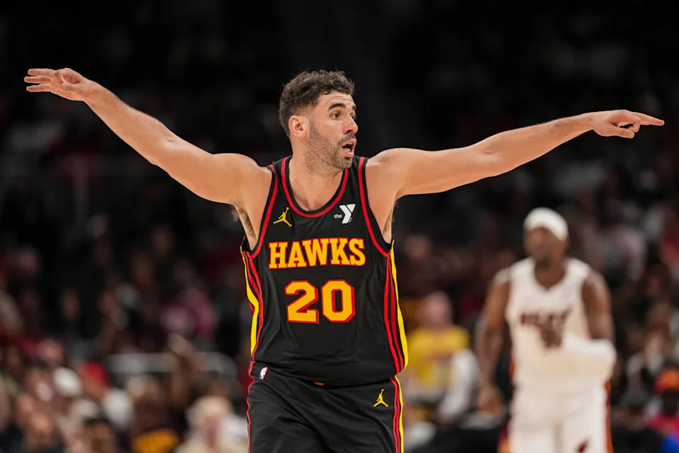 Atlanta Hawks forward Georges Niang (20)Dale Zanine-Imagn Images