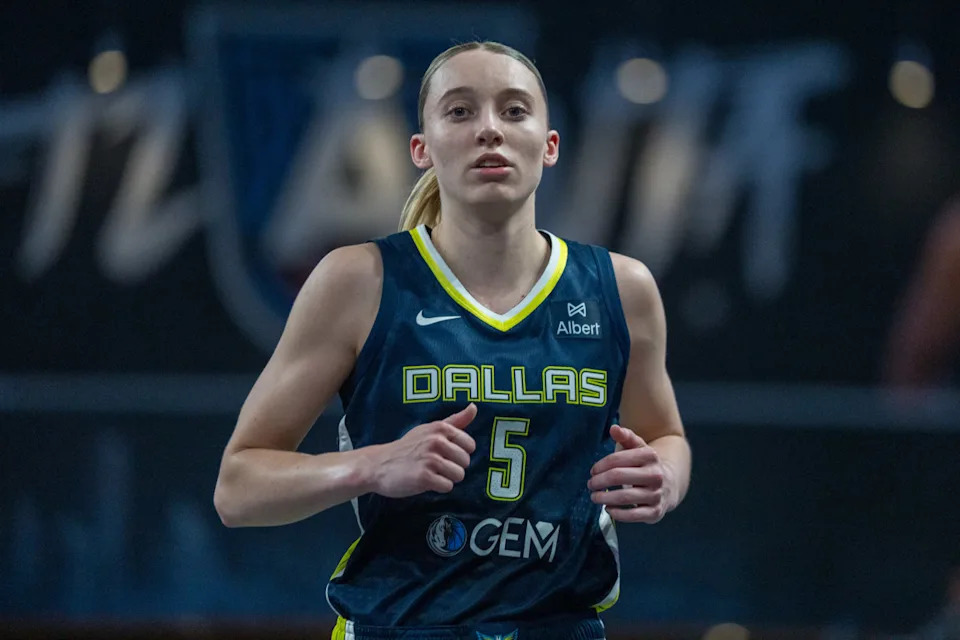 COLLEGE PARK, GEORGIA - MAY 24: Paige Bueckers #5 of the Dallas Wings runs up the court during the third quarter of a game between the Dallas Wings and Atlanta Dream at Gateway Center Arena on May 24, 2025 in College Park, Georgia. (Photo by Andrew J. Clark/ISI Photos/Getty Images)Andrew J. Clark/ISI Photos/Getty Images