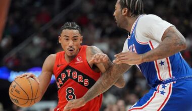 Shorthanded Raptors top 76ers in battle for lottery positioning