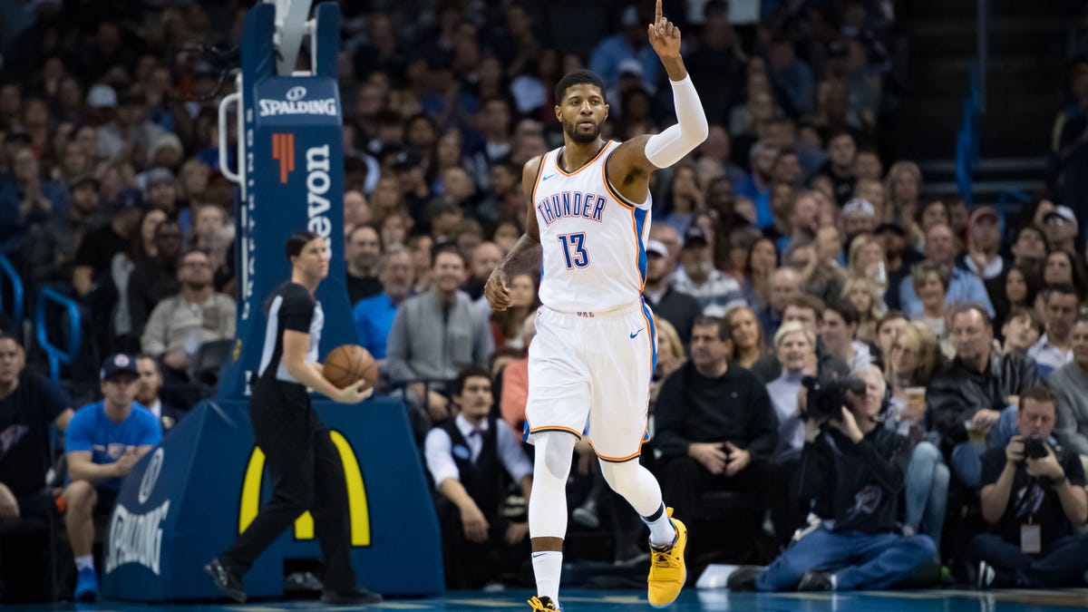 Former Thunder star Paul George ranked No. 78 in NBA history