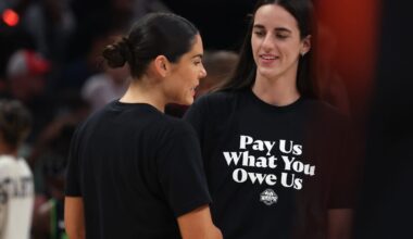 Caitlin Clark, WNBA All-Stars wear 'Pay Us What You Owe Us' shirts