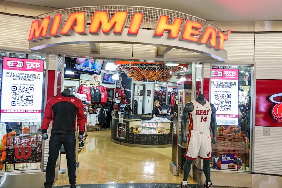 The Heat have been in the NBA Finals twice in the last five years, but Elhassan hinted the jerseys were from the LeBron James era championship run. Jeffrey Greenberg/Universal Images Group via Getty Images