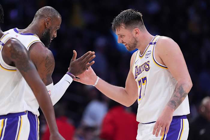 Luka scores 29 points and LeBron adds 17 in the Lakers' 2nd straight win over the Clippers, 108-102