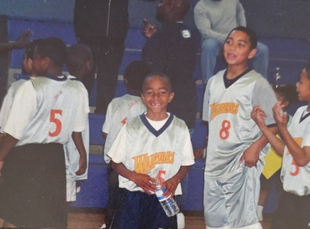 Photo of Chance McMillian (5) at a basketball camp (Photo courtesy of Judy Bowers and Willie Eashman)