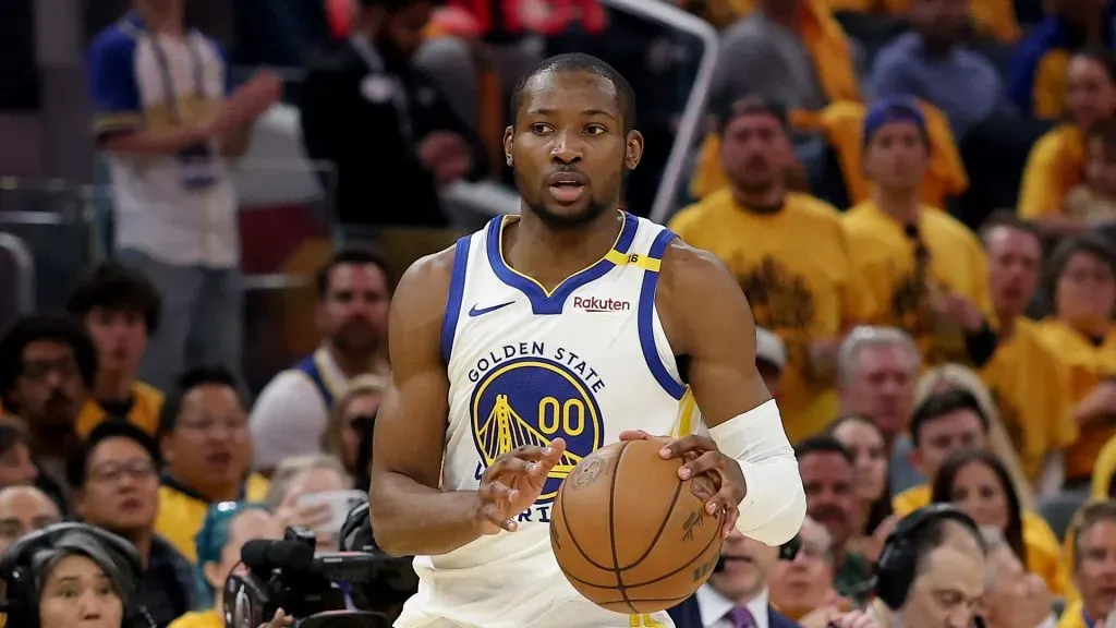 Jonathan Kuminga #00 of the Golden State Warriors in action against the Minnesota Timberwolves in Game Three of the Western Conference Second Round NBA Playoffs at Chase Center