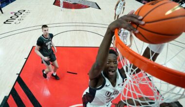 AJ Dybantsa #7 of Team USA BYU Basketball...