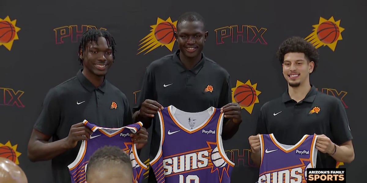Phoenix Suns introduce their 3 picks in the 2025 NBA Draft