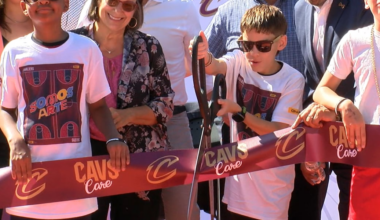 Cleveland Cavs unveil renovated basketball court in Clark-Fulton neighborhood