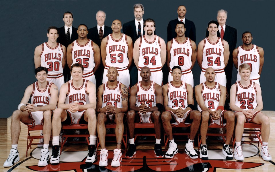 The 1995-96 NBA roster would begin the Bulls' second three-peat