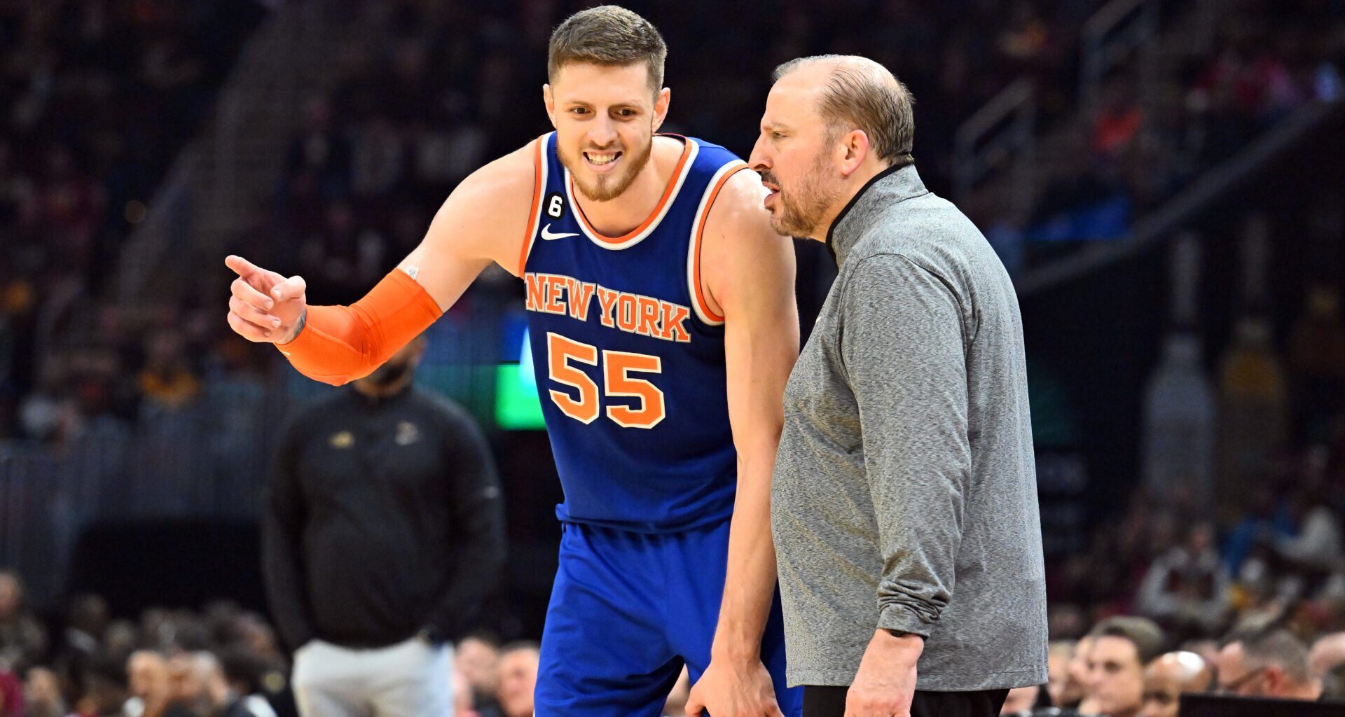 Isaiah Hartenstein responds when asked if he was surprised New York Knicks fired Tom Thibodeau
