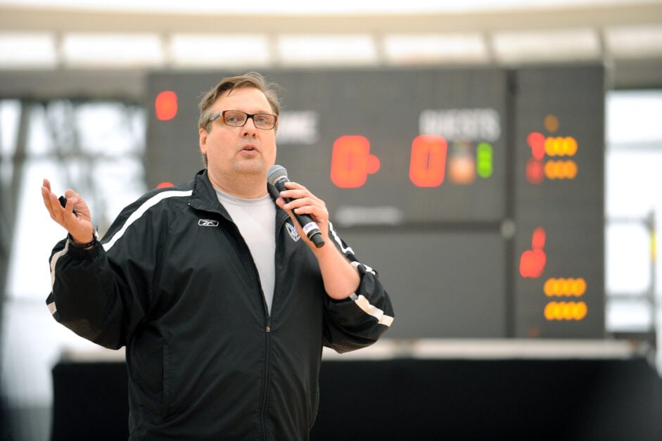 Former Dallas Mavericks GM Donnie Nelson at a coaching clinic back in 2013.