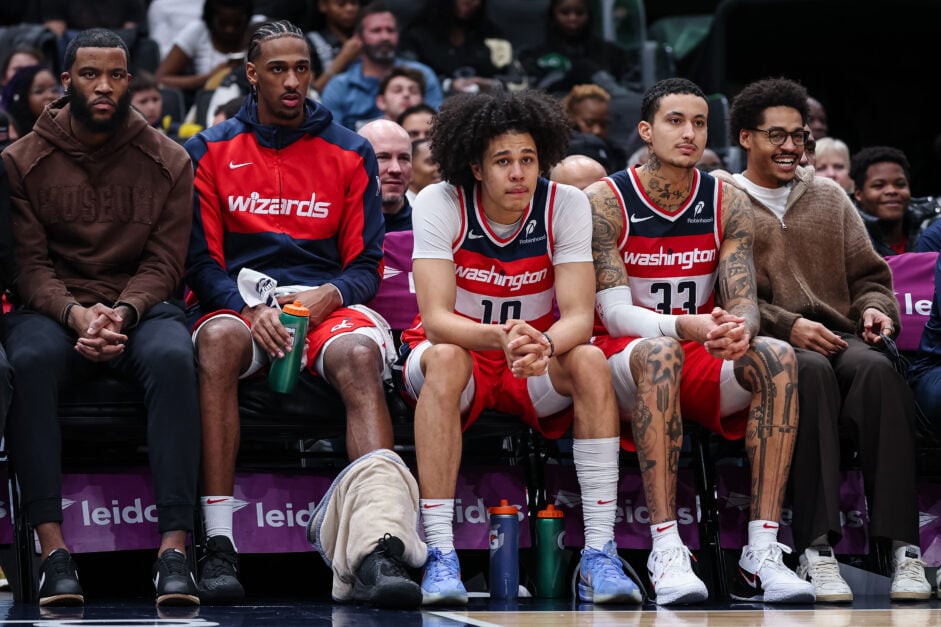 Washington Wizards bench from the 2024-25 season