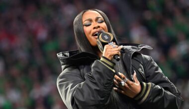 Coco Jones performs the National Anthem during The 2025 CFP National Championship