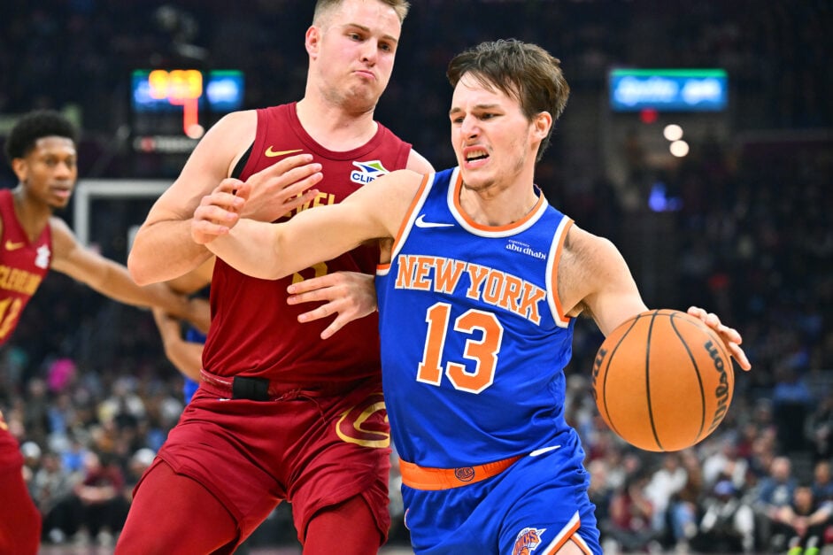 Tyler Kolek in his rookie season with the New York Knicks