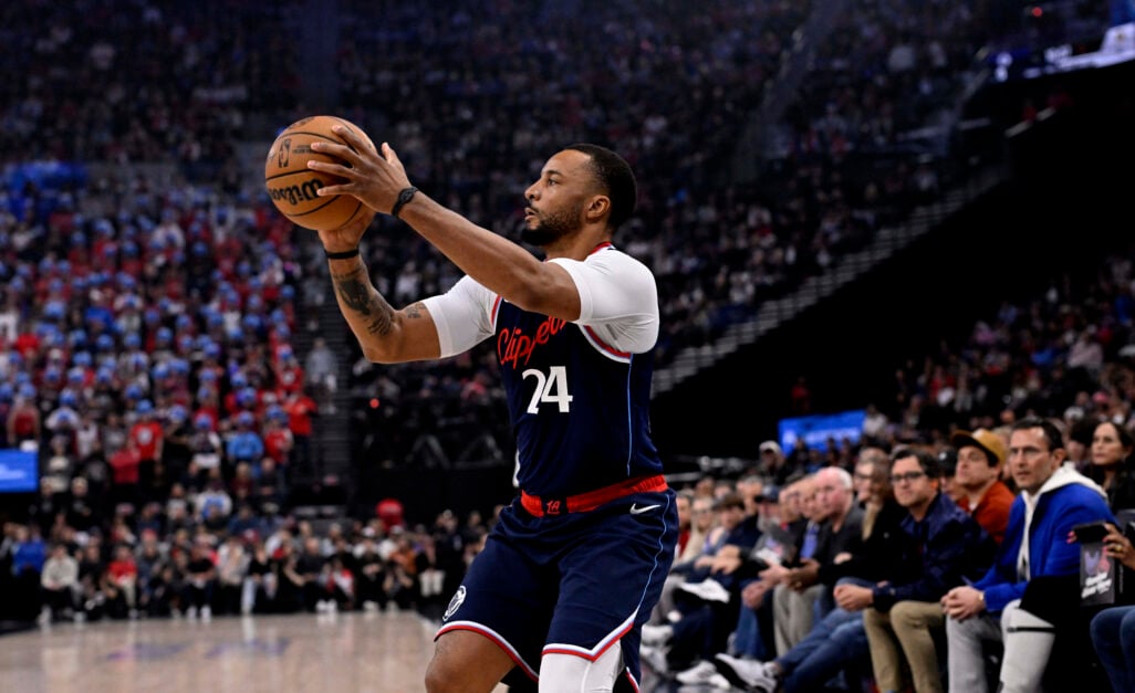 Norman Powell takes a shot for the LA Clippers