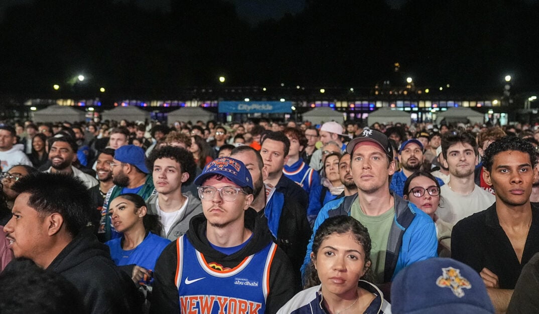 New York Knicks host Watch Party in Central Park