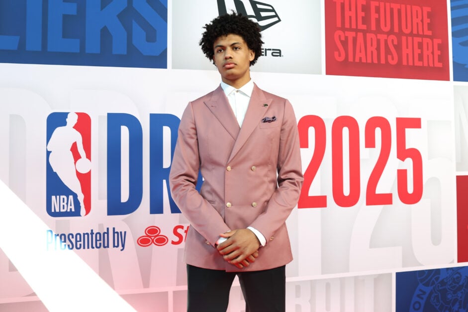 Joan Beringer in suit at the NBA Draft
