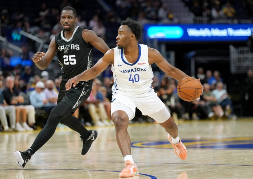 LJ Cryer plating at NBA Summer League for Golden State Warriors v San Antonio Spurs