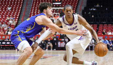 Utah Jazz Golden Sttae Warriors Las Vegas Summer League Cody Williams...