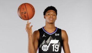 Ace Bailey #19 of the Utah Jazz