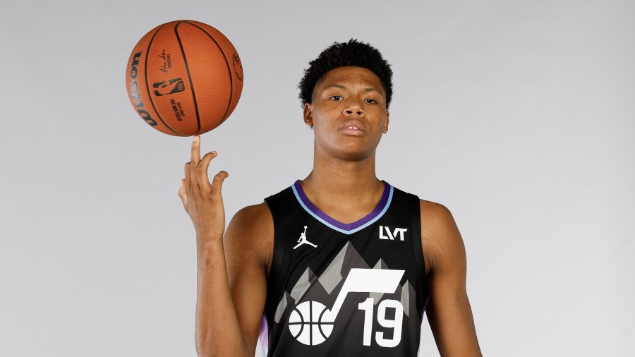 Ace Bailey #19 of the Utah Jazz