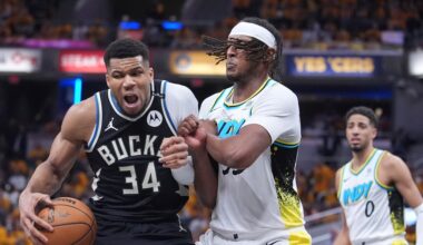 Bucks fall behind Pacers 117-98 to open their playoff race