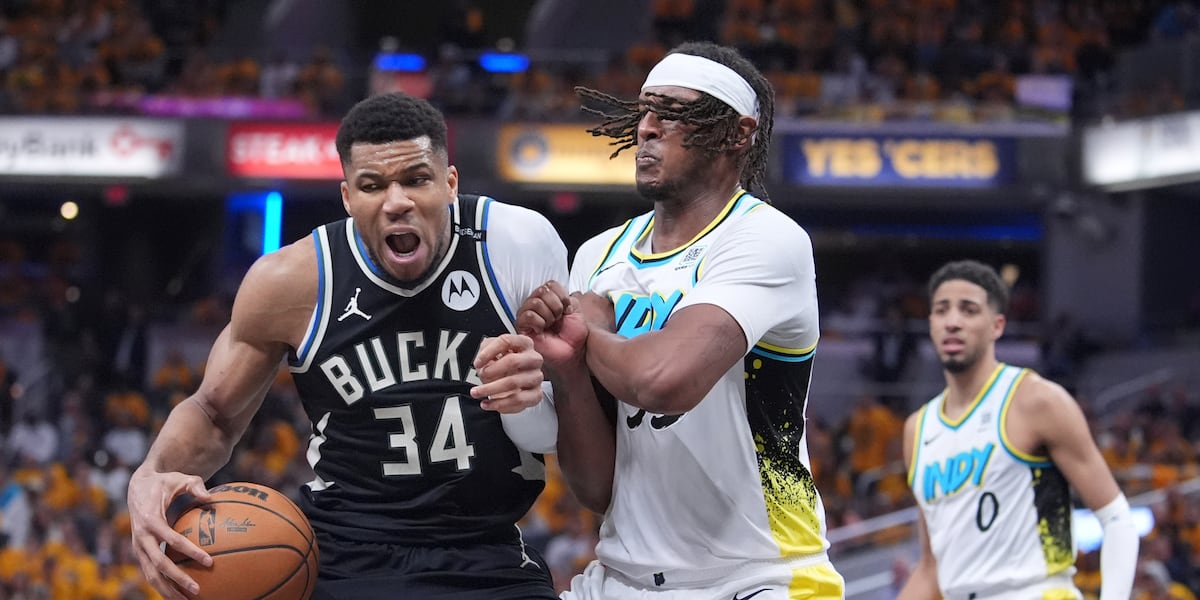 Bucks fall behind Pacers 117-98 to open their playoff race