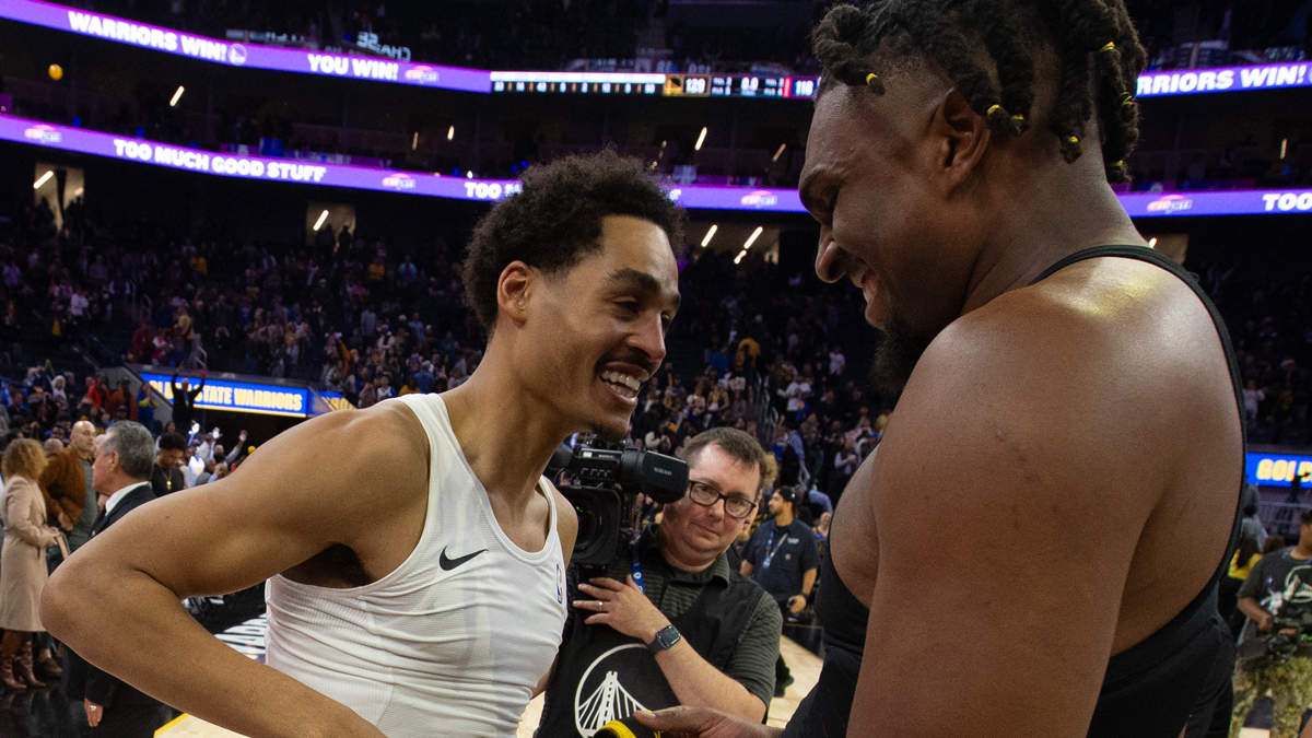 Watch Jordan Poole’s live reaction to Kevon Looney reunion – NBC Sports Bay Area & California