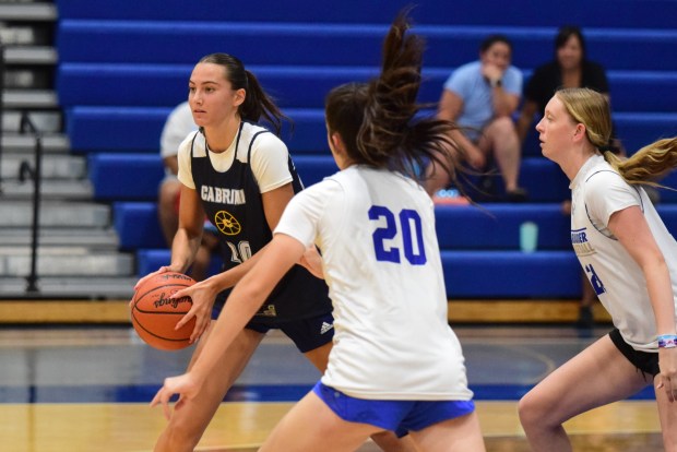 The girls' basketball teams from Allen Park Cabrini and Gibraltar...