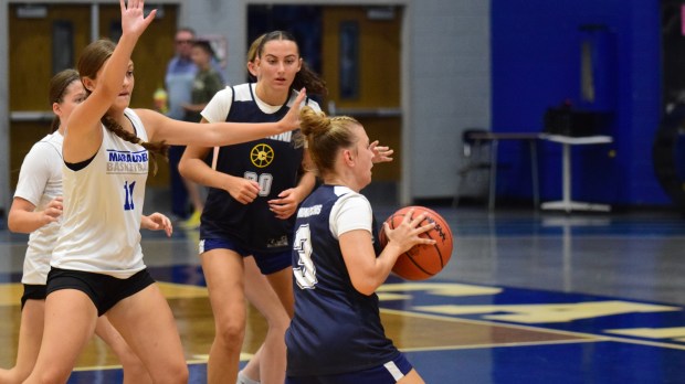 The girls' basketball teams from Allen Park Cabrini and Gibraltar...