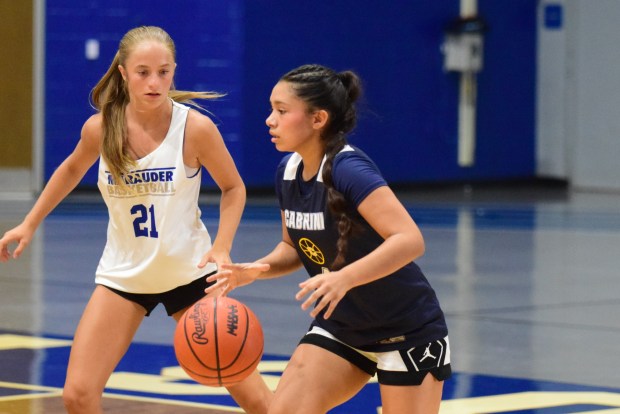 The girls' basketball teams from Allen Park Cabrini and Gibraltar...