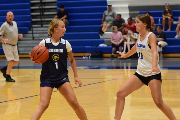 The girls' basketball teams from Allen Park Cabrini and Gibraltar...