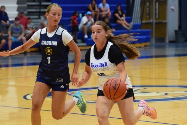 The girls' basketball teams from Allen Park Cabrini and Gibraltar...