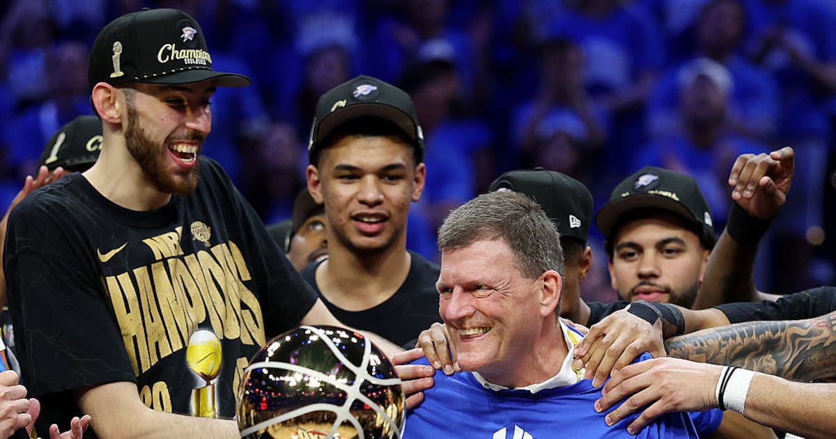 Oklahoma City Thunder Chair Clay Bennett remains behind the scenes as team celebrates NBA title