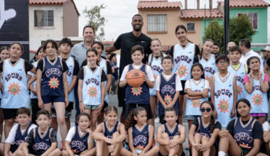 Harrison and Brittany Barnes refurbished two basketball courts in Mexico