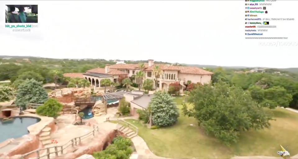 Parker shows his back yard waterpark to Cenat and the AMP crew