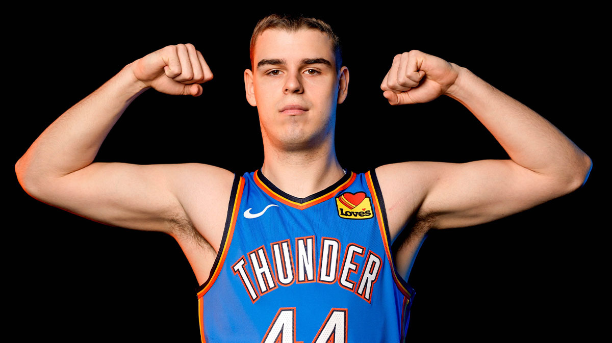 Nikola Topic is pictured during the Thunder media day at the Paycom Center