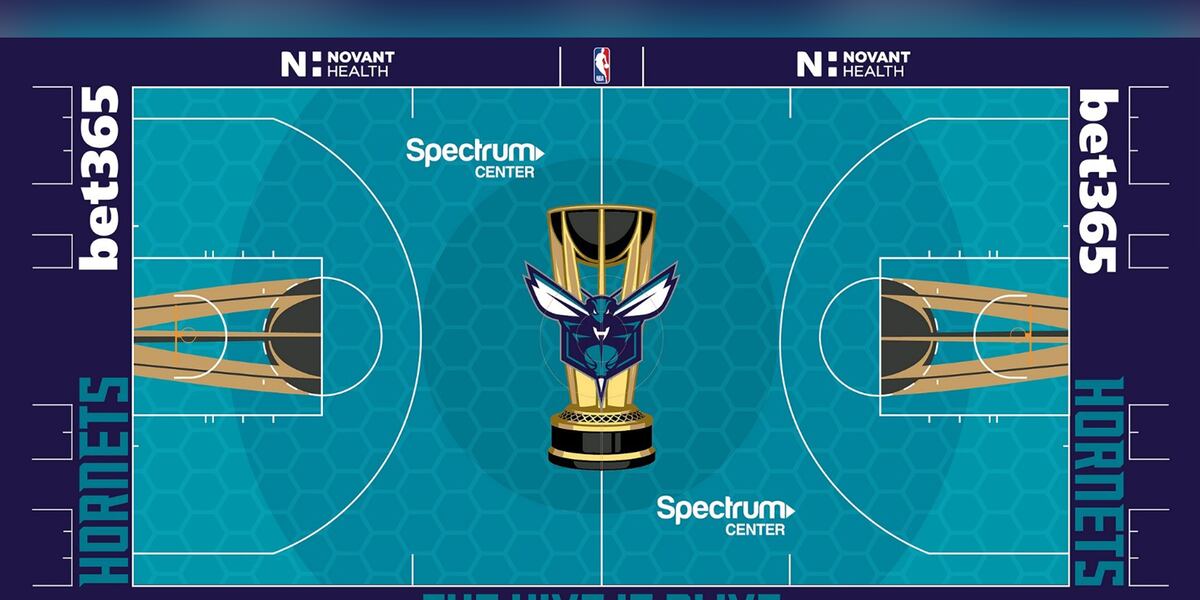 Hornets unveil in-season NBA tournament court