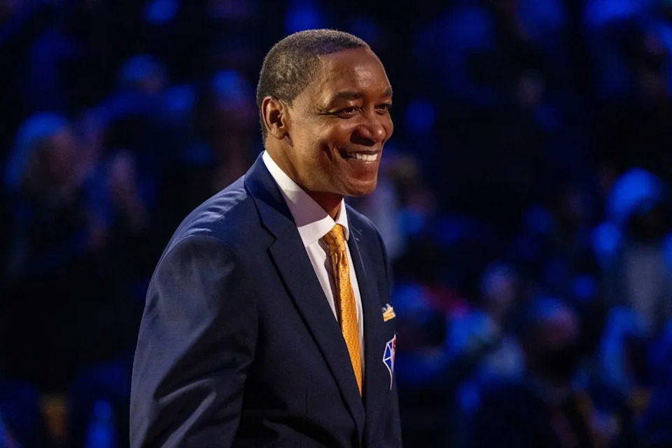 NBA great Isiah ThomasKyle Terada-Imagn Images
