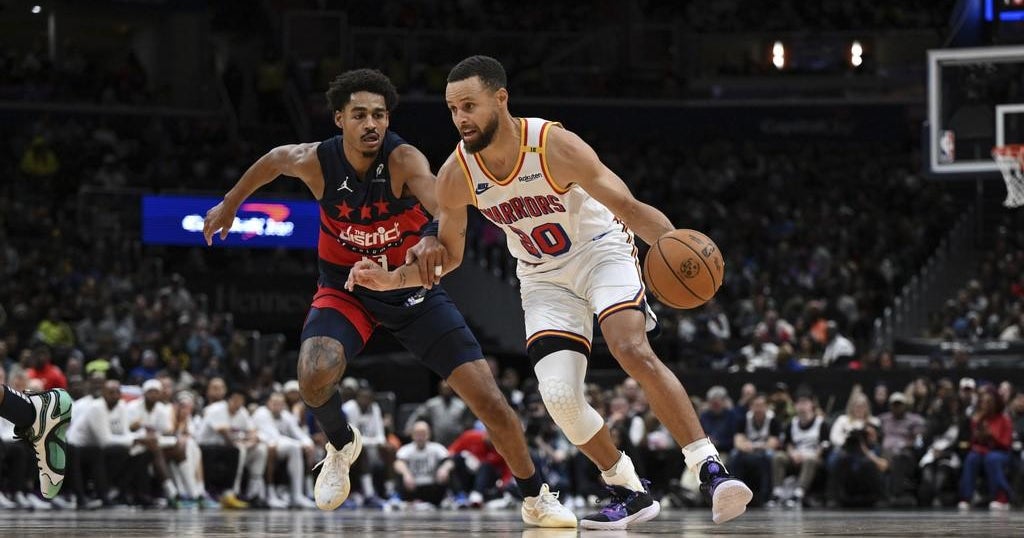 Returning Stephen Curry scores 24 points to lead Warriors past Wizards, 125-112