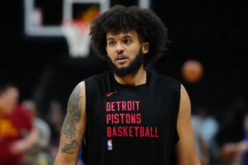 Detroit Pistons forward Isaiah Livers (12) before the game against the Denver Nuggets at Ball Arena in Denver on Jan. 7, 2024.