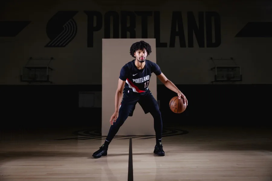 Trail Blazers introduce updated uniforms July 29, 2025. Photo: Portland Trail Blazers