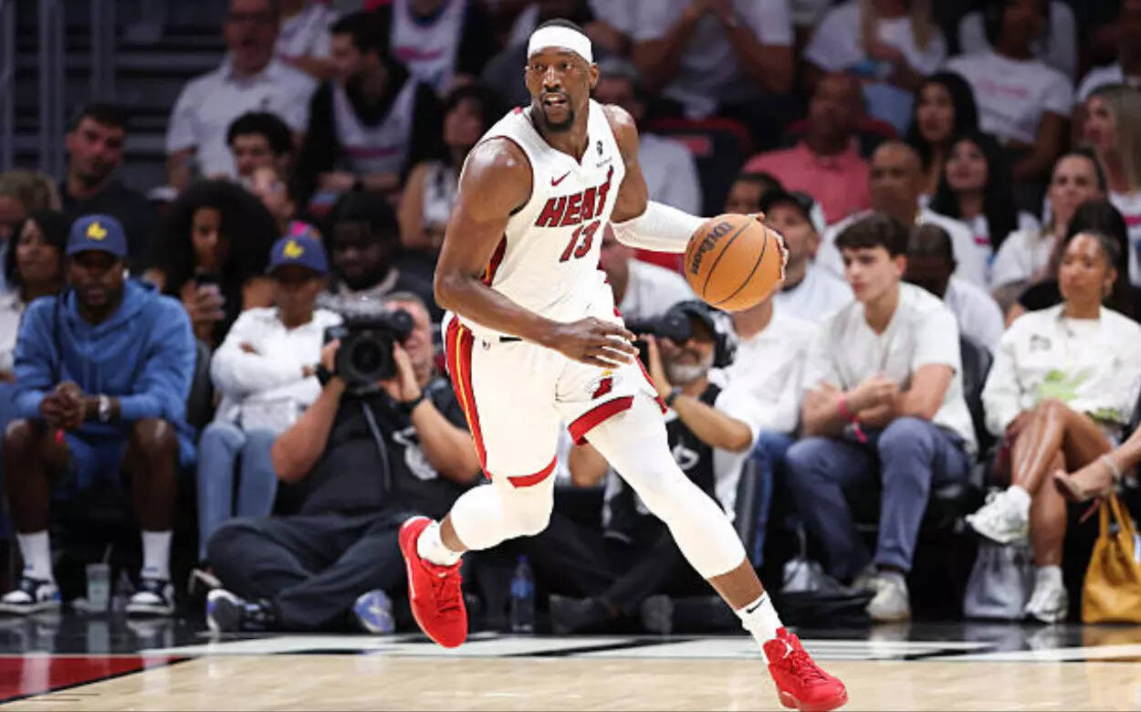 Bam Adebayo in action for the Miami Heat (Image via Getty Images) Bam Adebayo in action for the Miami Heat