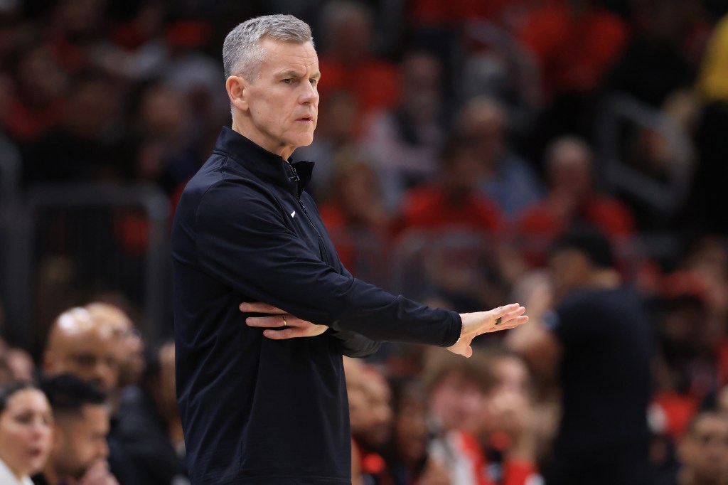 Billy Donovan reacts from the sideline during the Bulls' April 16 game.
