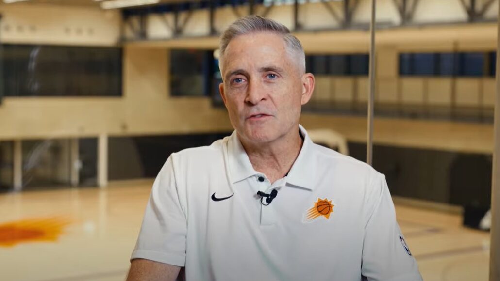 Screenshot of Phoenix Suns GM Brian Gregory discussing the 2025 NBA Draft....