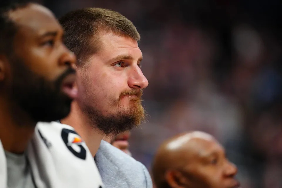 Denver Nuggets center Nikola Jokic (15).© Ron Chenoy-Imagn Images
