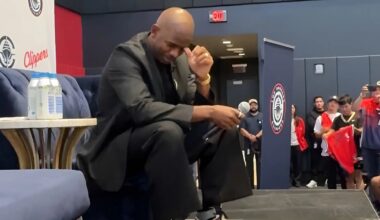 Chris Paul overcome with emotion as James Harden shares one-word reaction to Clippers return