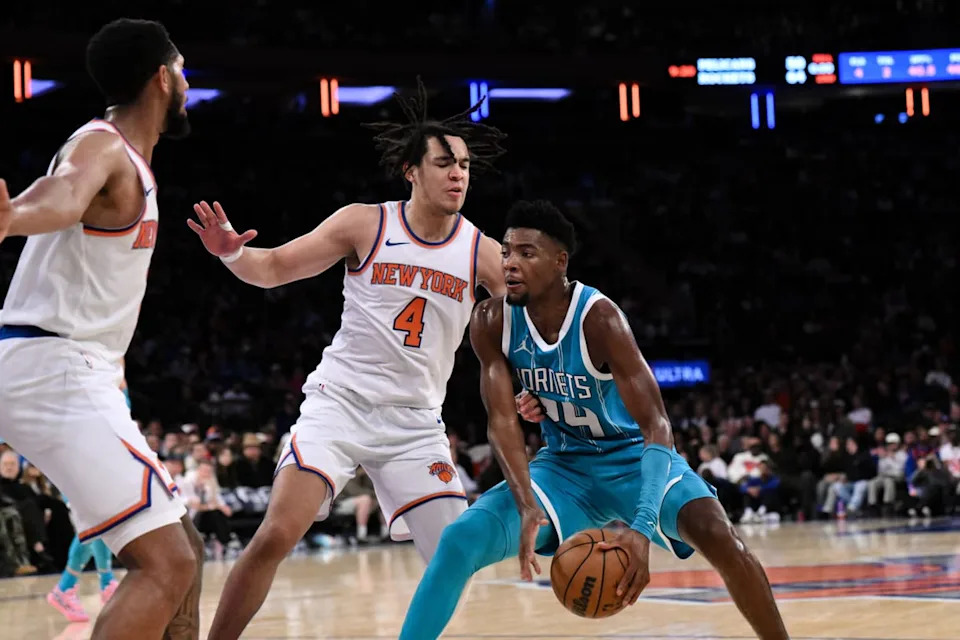 NBA: Preseason-Charlotte Hornets at New York Knicks, pacome dadiet