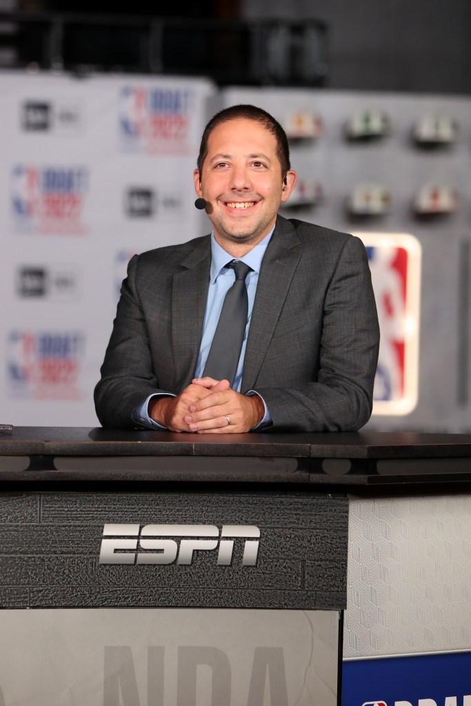 ESPN broadcaster at the 2022 NBA Draft.